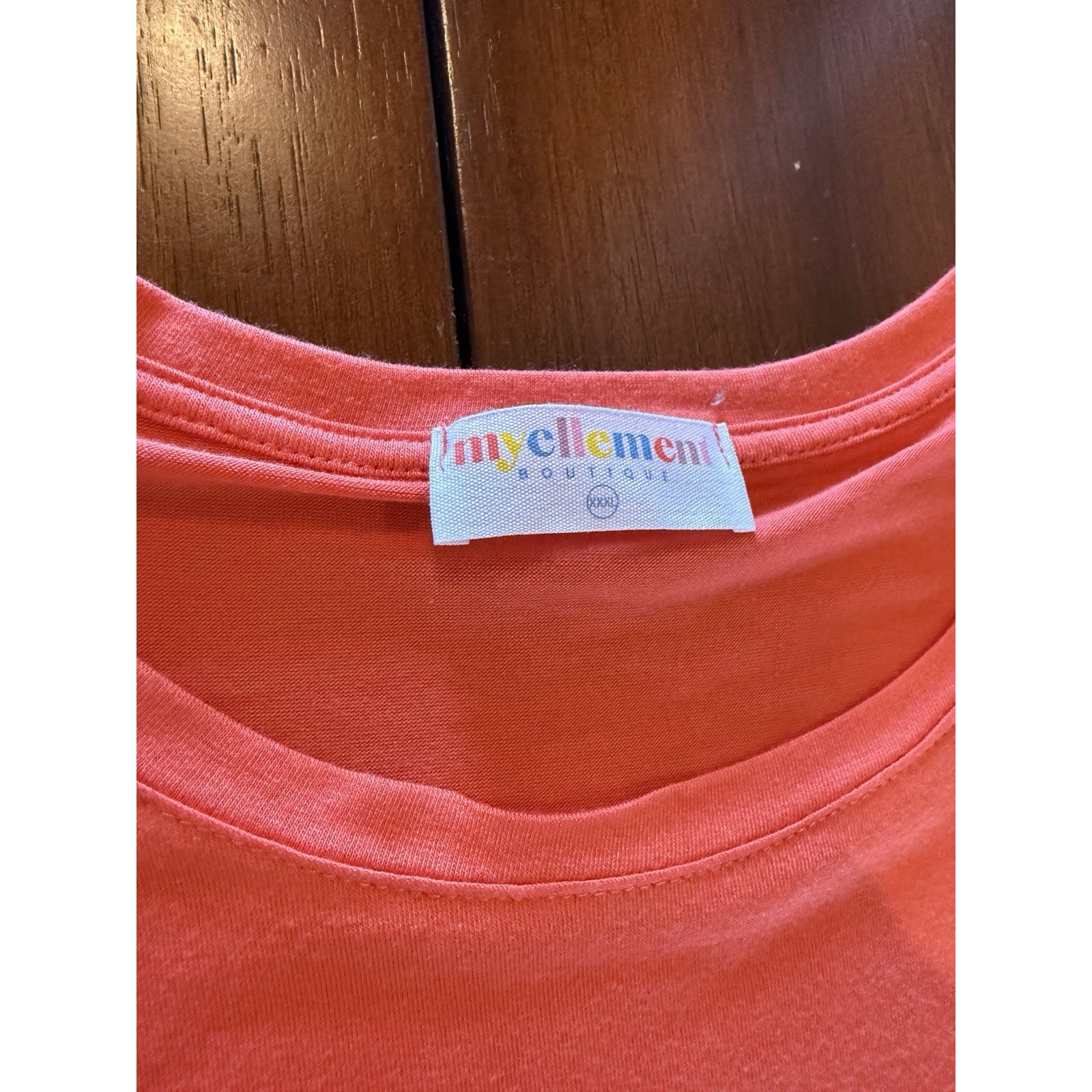 Myellement Boutique Coral Tee Women's Size 3x Rayon/Spandex — image 4 of 6